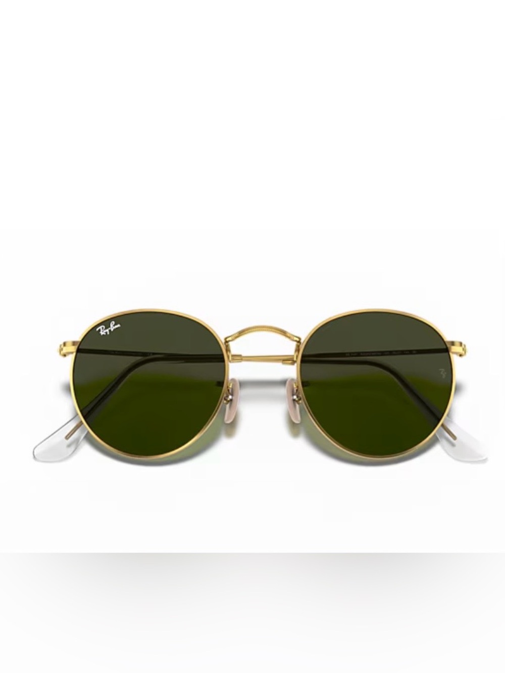 Ray-Ban Gold Frame Sunglasses with Green Lenses